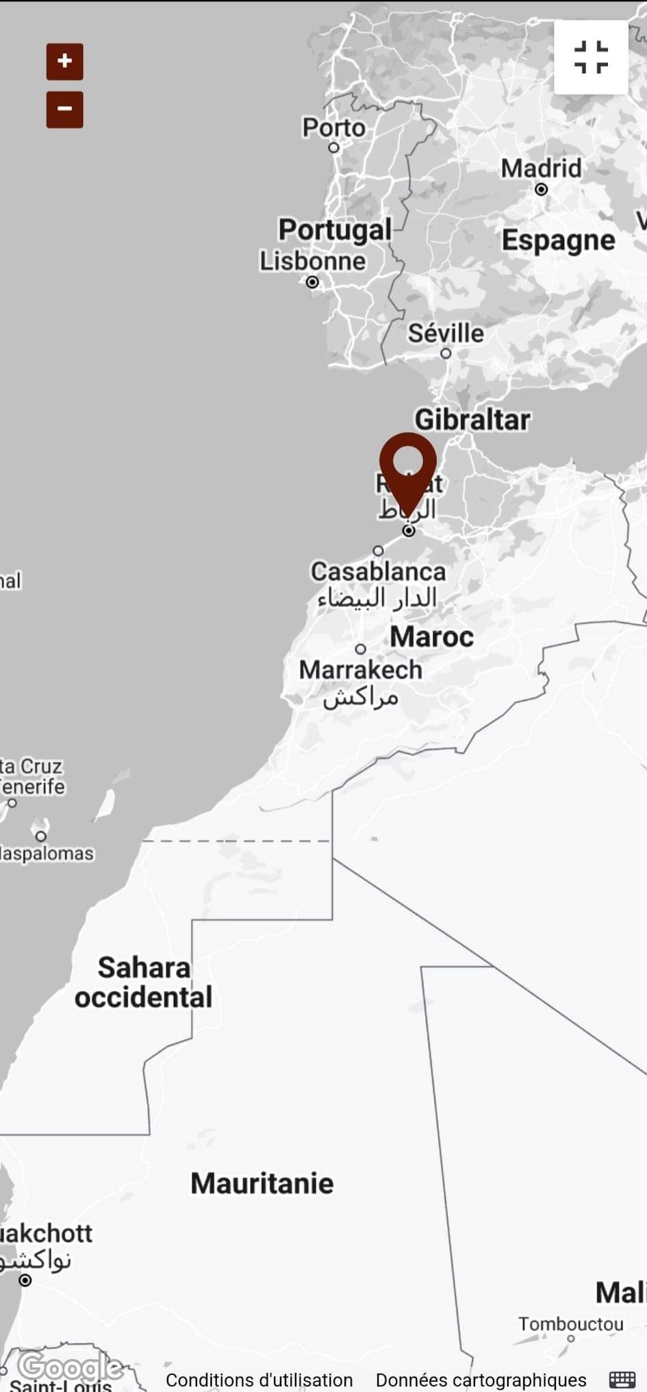 خريطة المغرب مبتورة من صحراءه في موقع وزارة السياحة المغربية